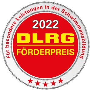 Schulsiegel der DLRG - Für besondere Leistung in der Schwimmausbildung im Jahr 2022